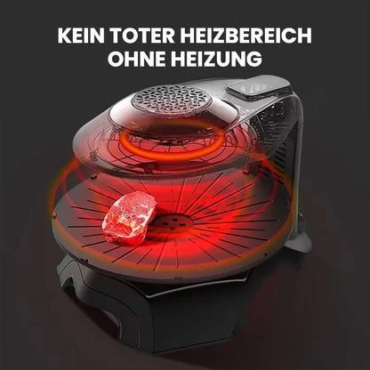 LY-007 Infrarot Elektrogrill mit LCD-Touchscreen, 360° Drehplatte, 80–280°C Temperaturregelung – Rauchfreies Grillen für Innenräume