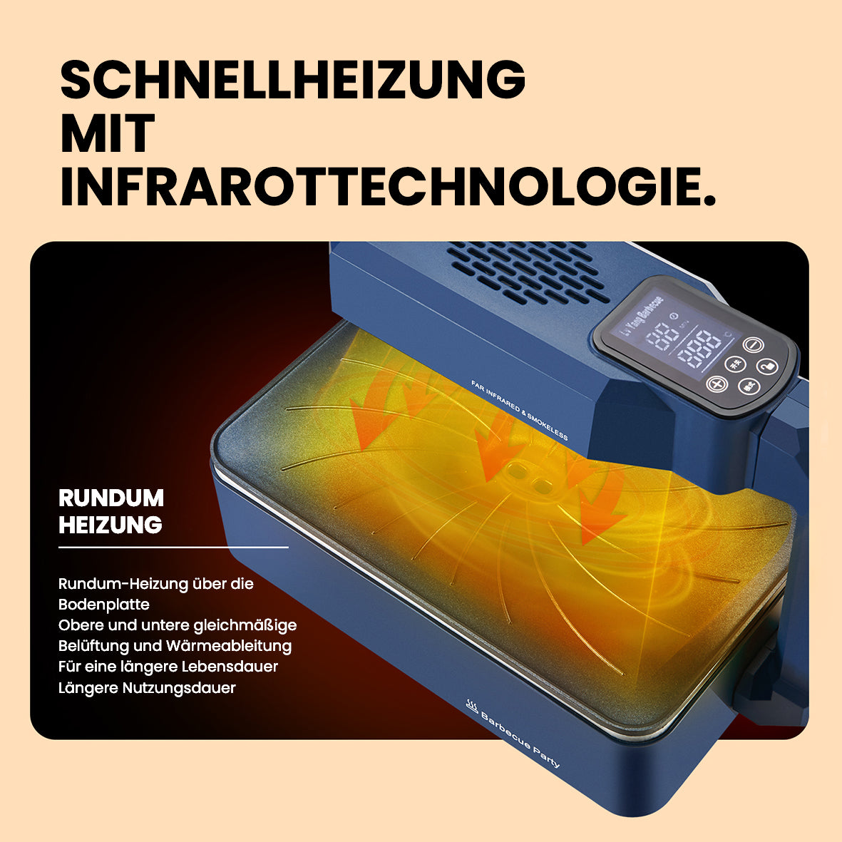 LY-008 Infrarotgrill | Rauchfrei. Schnell. Für Dein Zuhause.