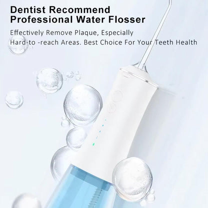 KUPU cordless water flosser with plaque removal for dental health, featuring a professional design and effective cleaning.