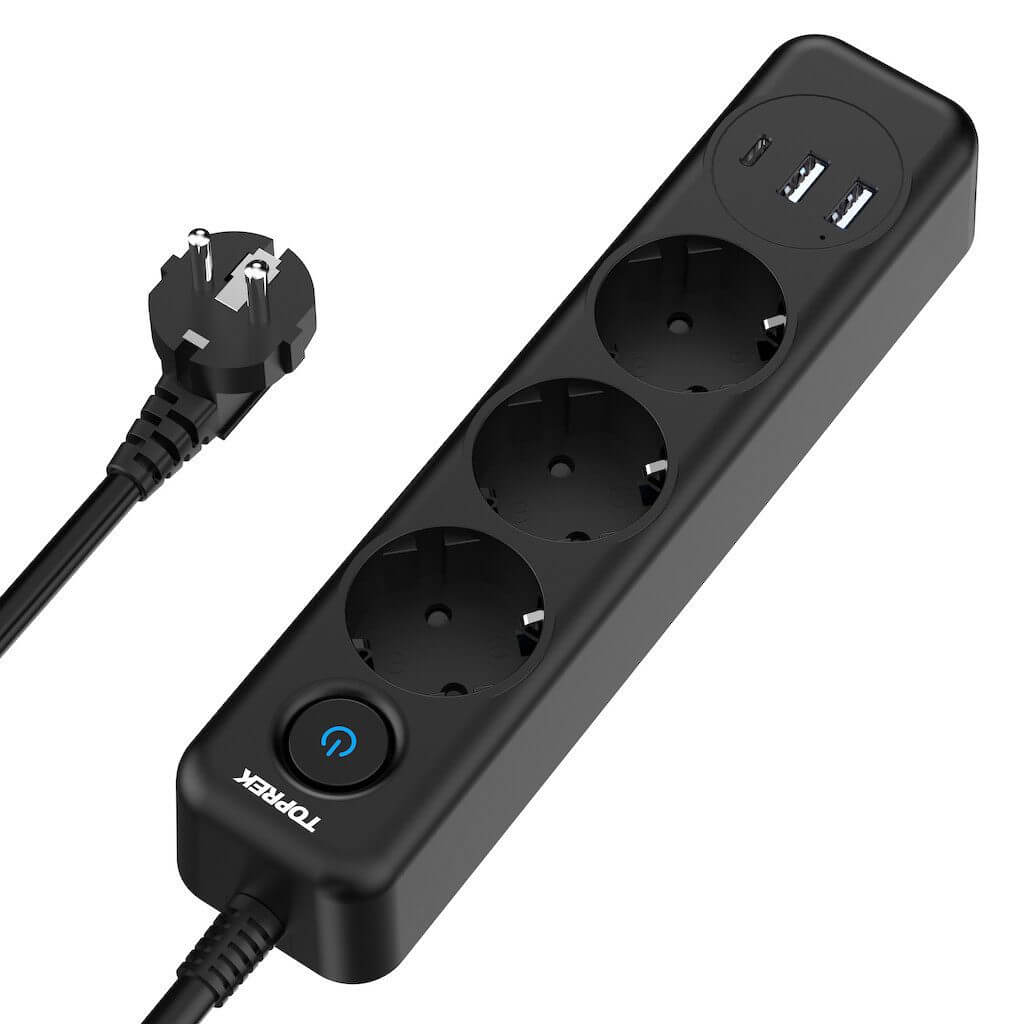 TP-FD3U3E-PD | Flache Mehrfachsteckdose mit USB-A & USB-C Schnellladung