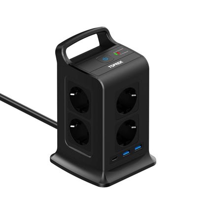 TP-VK3U8E - Vertikale Steckdosenleiste mit USB & USB-C Schnellladung
