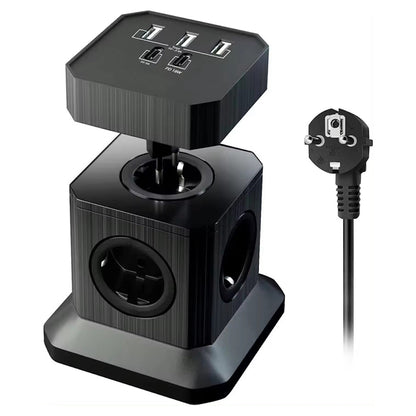 TP-VE5U4E PowerCube – 4× EU Steckdosen mit 5× USB (inkl. USB-C 20 W Schnellladung)