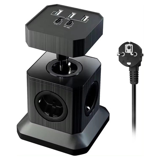 TP-VE5U4E PowerCube – 4× EU Steckdosen mit 5× USB (inkl. USB-C 20 W Schnellladung)