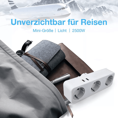 TP-WB2U3E Kompakt-Steckdosenleiste – 3× EU + 2× USB | Sicher. Praktisch. Platzsparend.