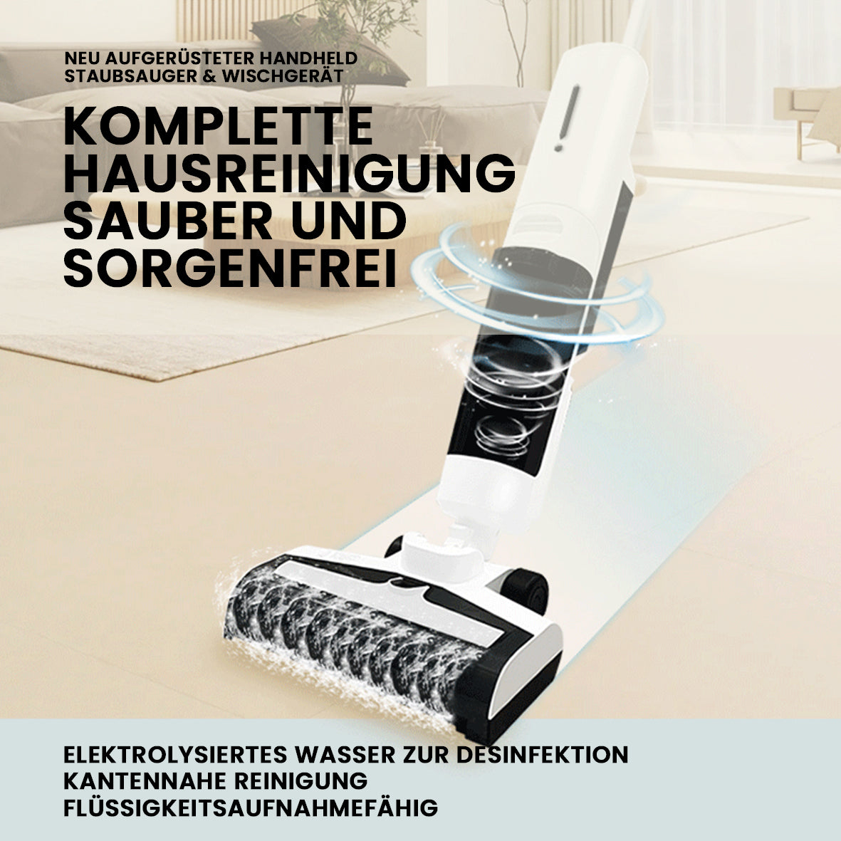 Y10 – Handheld Nass- & Trockensauger mit Hochleistungs-Wischfunktion