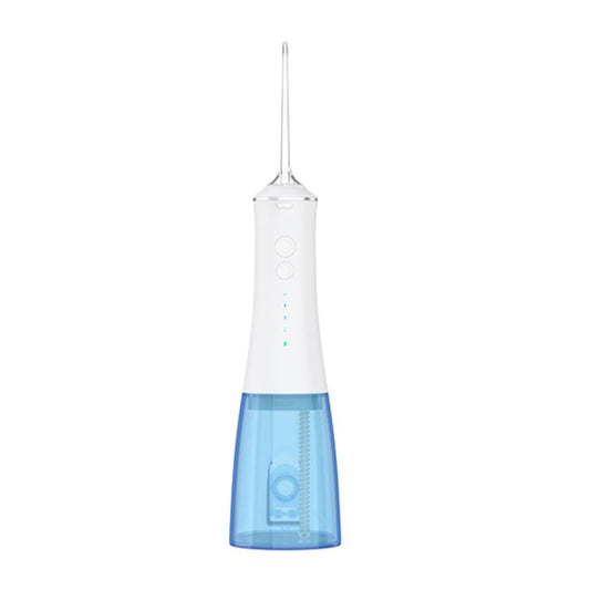 Cordless oral irrigator with 360° nozzle, 4 cleaning modes, and 280 ml tank for effective oral care.