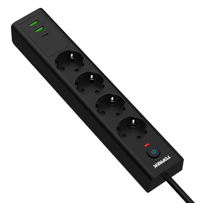 TP-FD3U4E-PD | Schlanke Mehrfachsteckdose mit USB & Schnellladefunktion