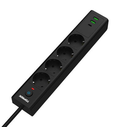 TP-FD3U4E-PD | Schlanke Mehrfachsteckdose mit USB & Schnellladefunktion
